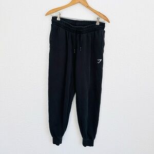 Gym shark black jogger drawstring sweat pants M